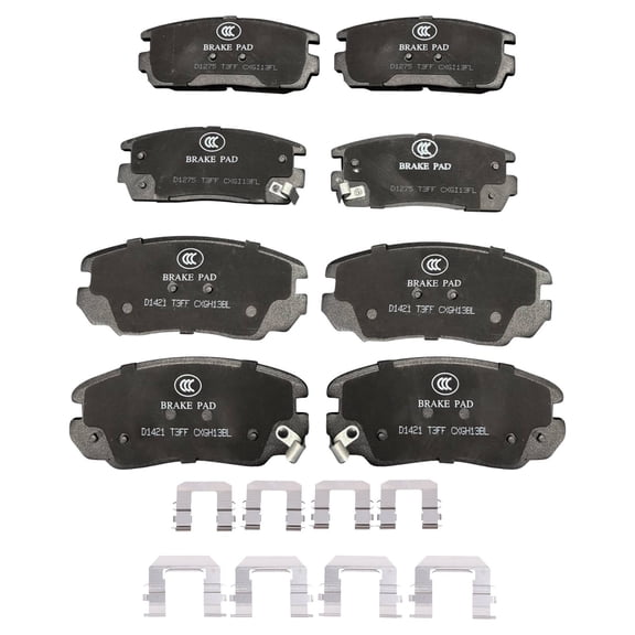 KT Parts Front + Rear Ceramic Brake Pads 1421 1275