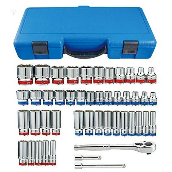 KT Pro A3005CR 3/8" Drive 47-Piece Combination SAE and Metric Socket Set