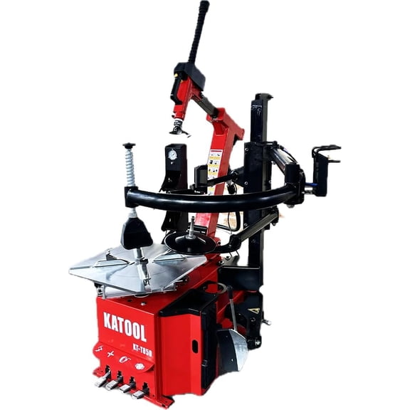 KT-T850 Tilt Back Tire Changer Machine 2.0HP Big Turn Table Double Assist Tire Machine Tire Changer for Home Garage and Shop