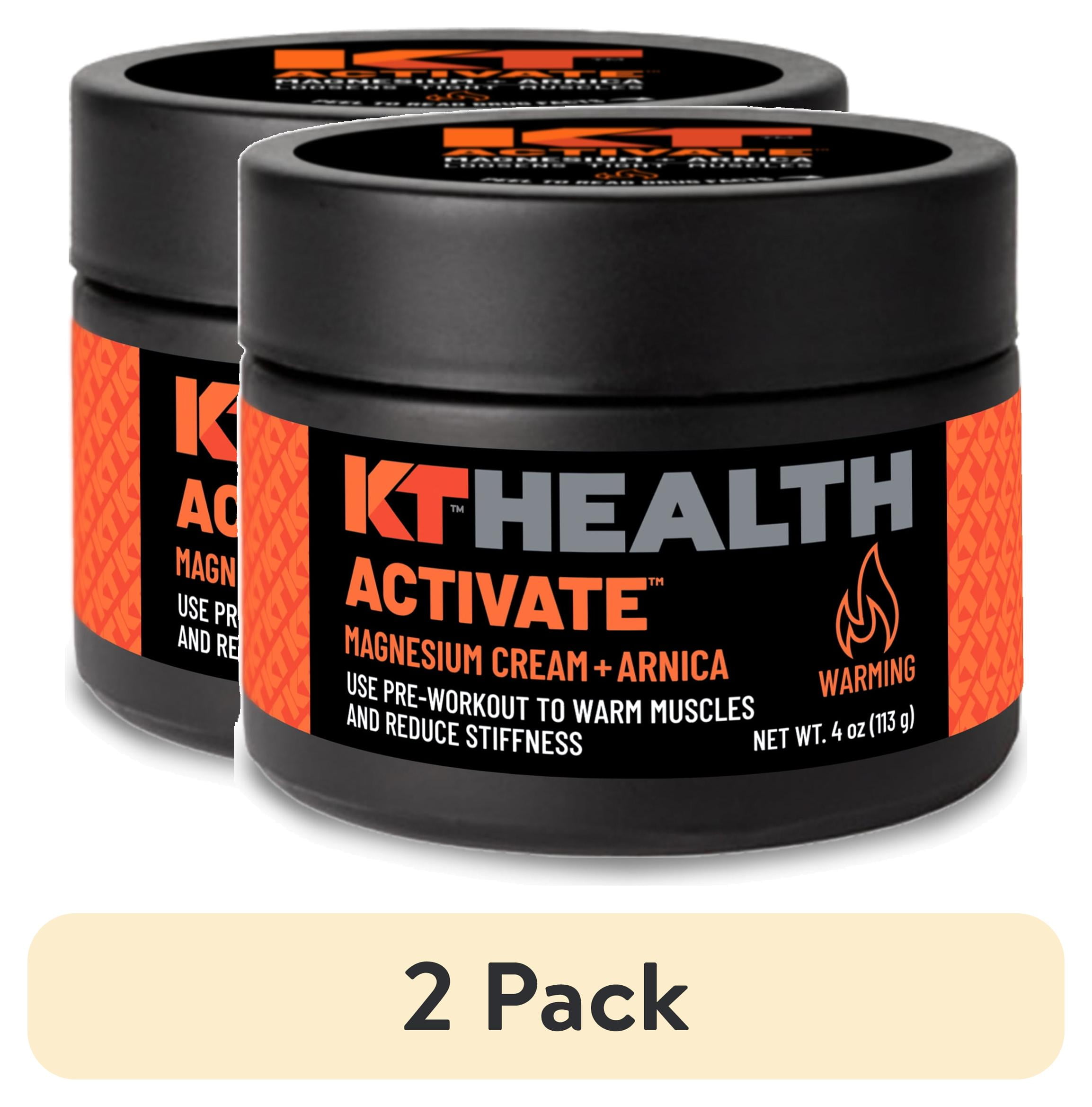 (2 pack) KT Tape KT Health Activate Warming Magnesium Cream, Pre