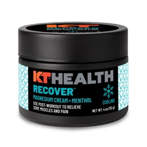 KT Tape KT Health Recover Cooling Magnesium Cream, Post-Workout Pain Relief Muscle Rub, White, 1 Ea