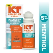 KT Tape Magnesium + Menthol Roll-On, Cooling Muscle & Joint Relief, 2.5 fl Oz