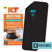 KT Tape Neck Pain Relief Patches 3x8 in Large Cooling Menthol Kinesiology 6 Count