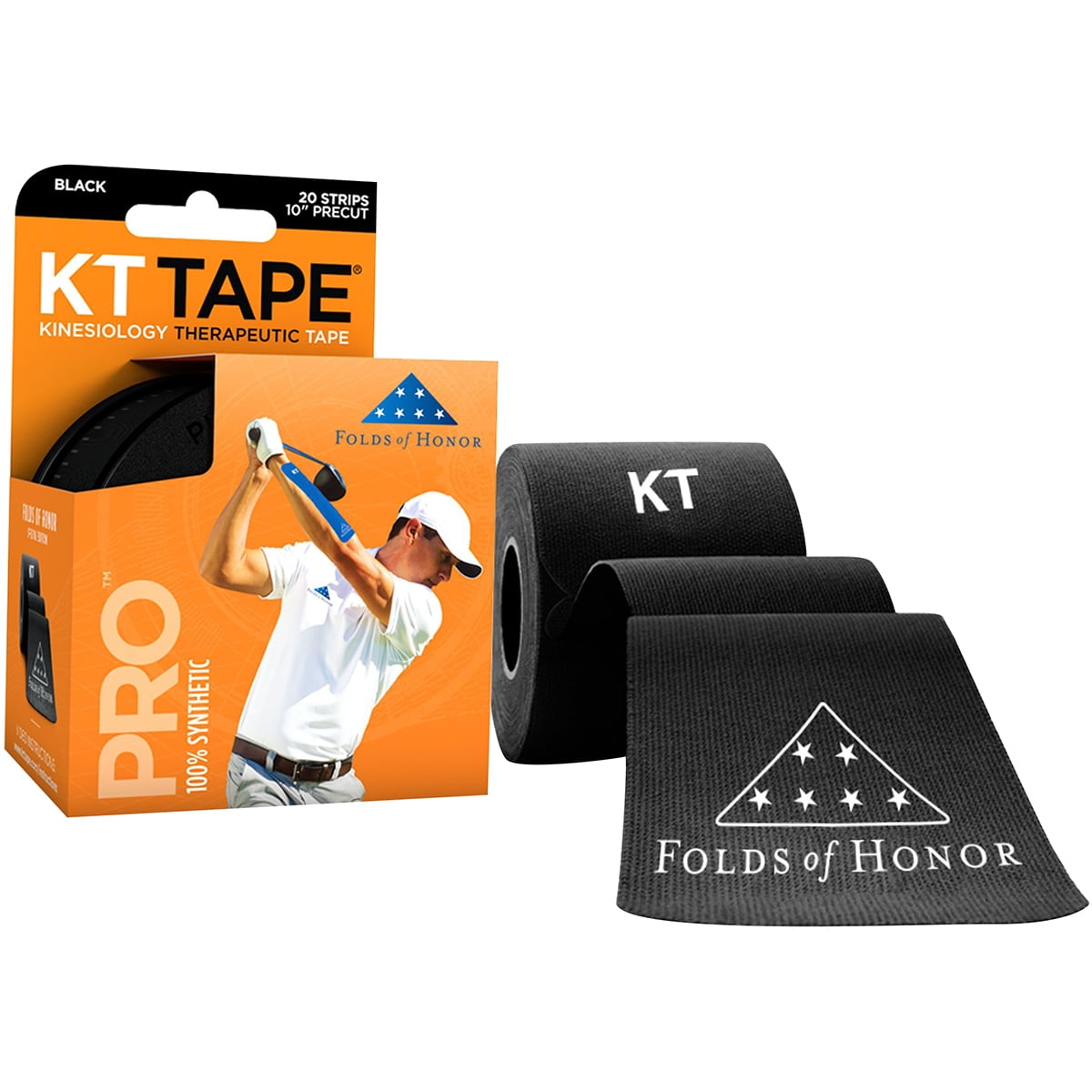 KT Tape Pro Folds Of Honor Edition 10 Precut Roll - 20 Strips
