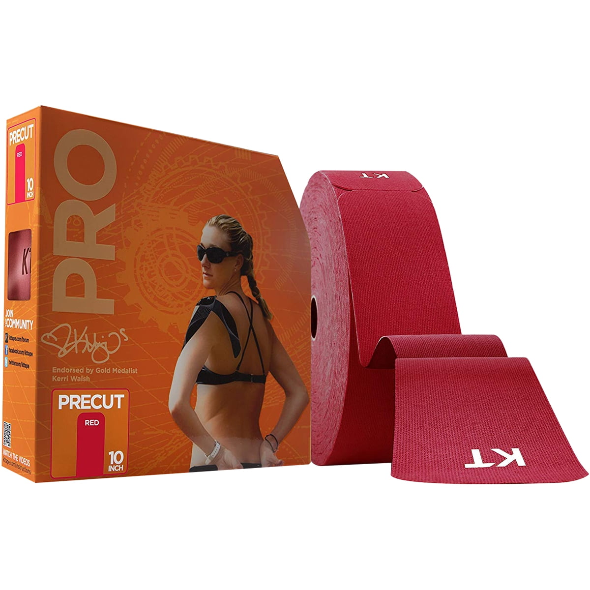 KT Tape Pro Jumbo Roll Precut 125 ft - Rage Red