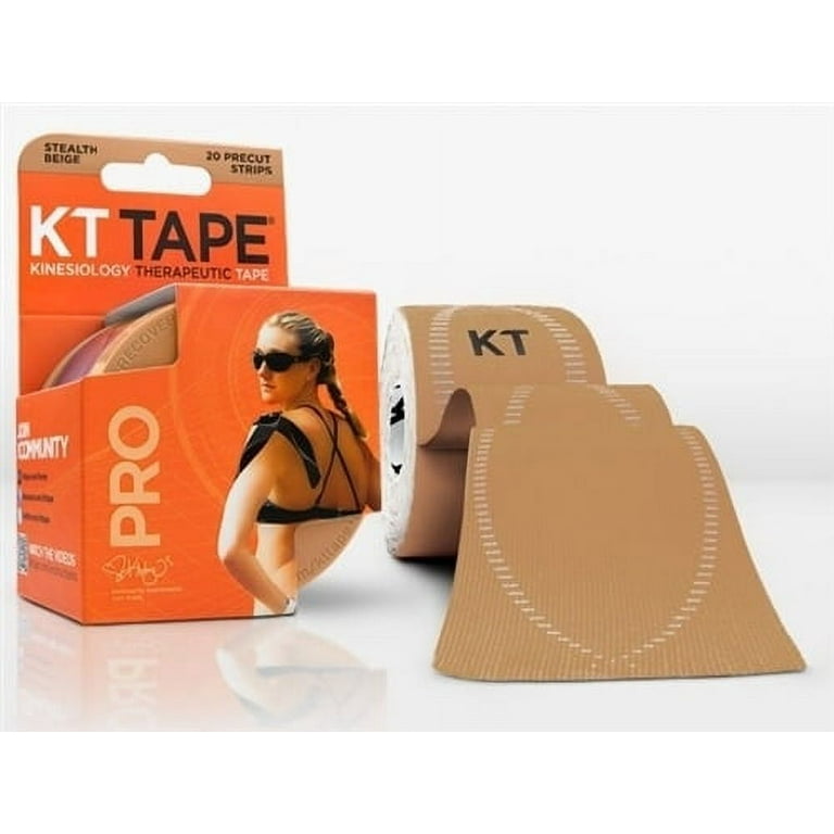 KT Tape Pro Jet Black 14 Strips 10 Precut Kinesiology Therapeutic Sports  Tape