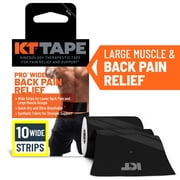 KT Tape, Pro Synthetic Kinesiology Athletic Tape, 10 Count, 10  Precut Wide Strips