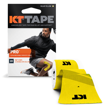 product image of KT Tape Yellow Pro Synthetic Kinesiology Tape 20 Precut Strips