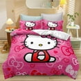 thumbnail image 1 of KT cat Duvet cover Quilt cover 3-piece set (duvet cover +2*pillow case) 2-piece set(duvet cover +1*pillow case), 1 of 4