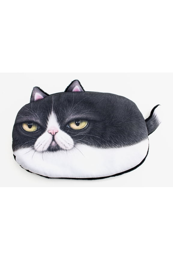 KT00064 3D Soft Imitate Funny Cat Pouch Small Purse Black Novelty Design Coin Bags Mini