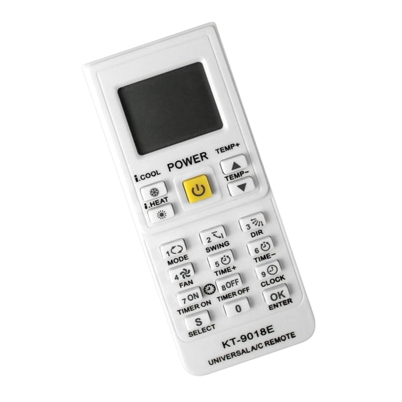 KT9018E ABS Aircon Remote: Clear Buttons, Wide Compatibility & Portable Operations for Multi-Brand Units