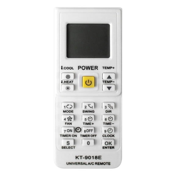 KT9018E Energy Efficient Aircon Remote With Sleep Mode And Wide Compatibility For Various Air Conditioners Units Ergonomic Grip