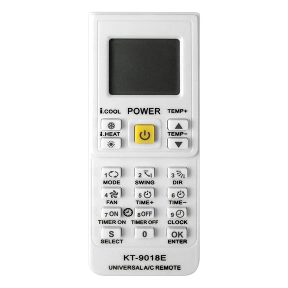 KT9018E Infrare Air Conditioners Remote Control With Energy Saving Timer Ergonomic Design For Multiple Brand Air Conditioners