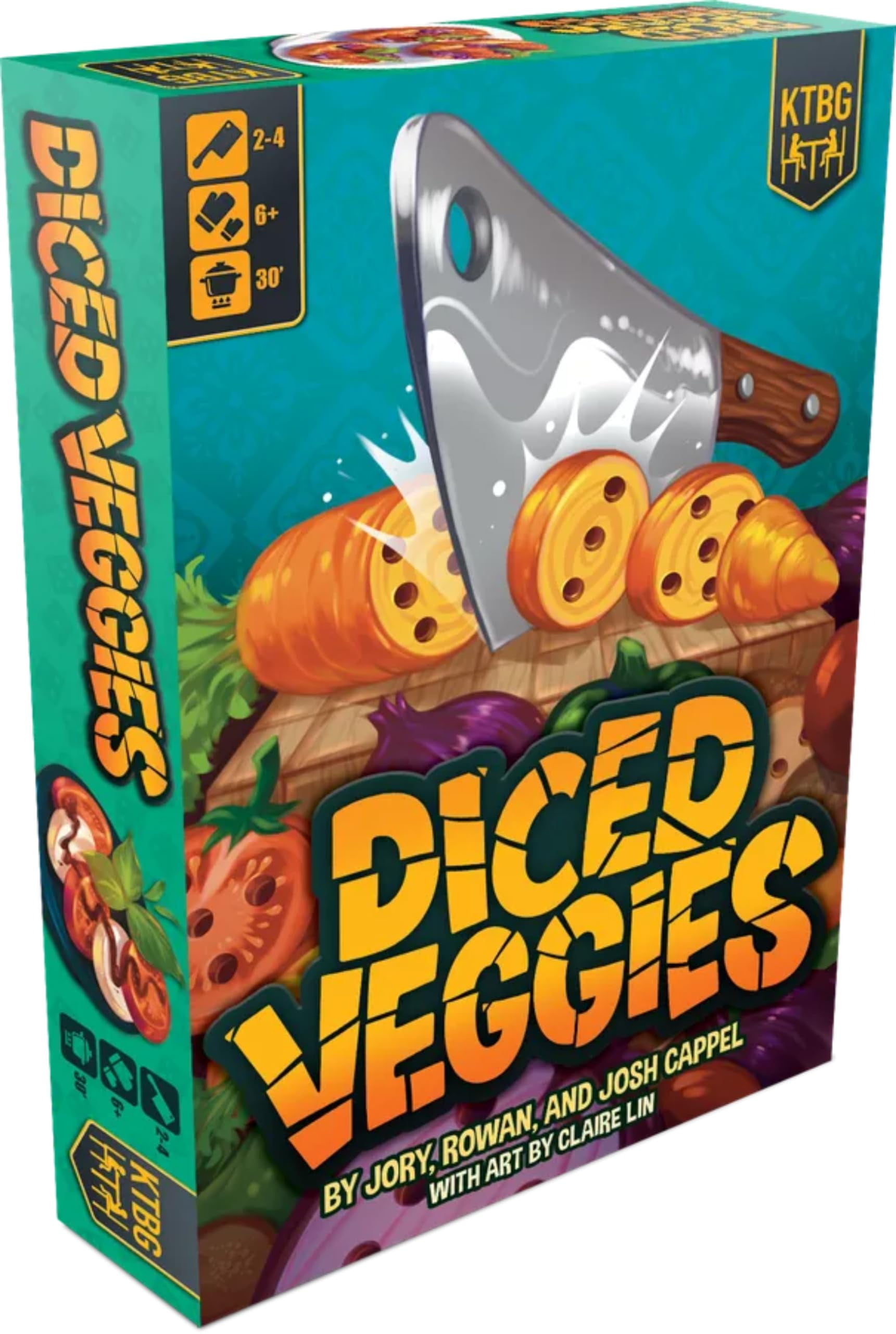KTBG Diced Veggies Family Friendly Dice Slicing Game for Deliciously Healthy Fun, for 2-4 Players and Ages 6 and Up KTBG Diced Veggies Family Friendly Dice Slicing Game for Deliciously Healthy Fun, for 2-4 Players and Ages 6 and Up