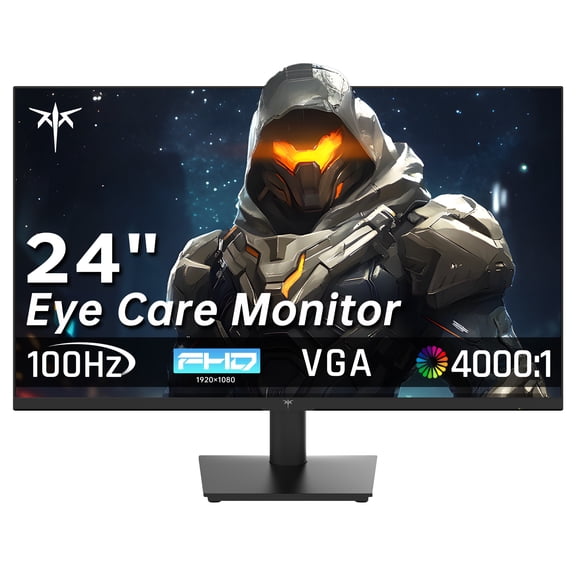 KTC 24 inch Monitor - 1080P Monitor, 100Hz FreeSync Gaming Moniter with HDR10,VESA Mountable, Adjustable Tilt, ZeroFrame Design, HDMI,VGA,Earphone Ports, PC Monitors for Office H24V27
