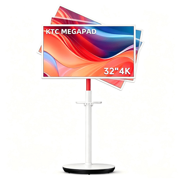 KTC 25 Inch Portable Tv Touchscreen 1080p Monitor, Computer Monitor with Speakers, Remote Control, Android 14 Google EDLA Certification with Camera, Built-in Battery for Outdoor,Camping,Travel