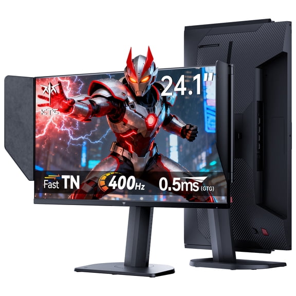 KTC 25M1 400Hz Gaming Monitor 240Hz, FHD 24.1 inch Fast TN Monitor with Shielding Hood, 0.5ms GTG, Adaptive Sync, VESA Support, Height Pivot Swivel Tilt Adjustable