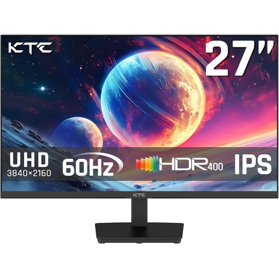 KTC 27 Inch 4K UHD(3840 * 2160) Computer Monitor - IPS Monitor, 60hz, HDR400, Anti-Blue Light Screen, DCI-P3 95% 125% sRGB, Support FreeSync and GSync, PC Monitor for Design, Work,Casual Gaming