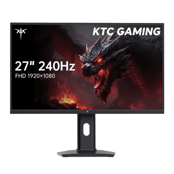 KTC 27 Inch Gaming Monitor 240Hz, FHD 1080p Fast IPS Computer Monitor with Adaptive Sync, HDR, Height Pivot Tilt Adjustable, Vesa Mount, HDMI/DP/USB, H27F7