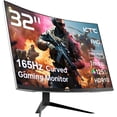 thumbnail image 1 of KTC 32 Inch FHD 1080p Curved Gaming Monitor - VA 1500R Curved Monitor, 165Hz 1ms MPRT, FreeSync & G-Sync, 122% sRGB, DP/HDMI, VESA, HDR10 for Gaming Home Office Business PC Monitor, 1 of 8