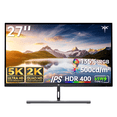 thumbnail image 1 of KTC 5K Monitor 27 Inch: Dual Mode 5K (5120x2880) @60Hz / 2K@120Hz Computer Monitor, 99% DCI-P3, 100% sRGB, ΔE＜2, Type-C 65W, HDMI & DP, HDR400, Compatible with Mac mini, H27P3, 1 of 10