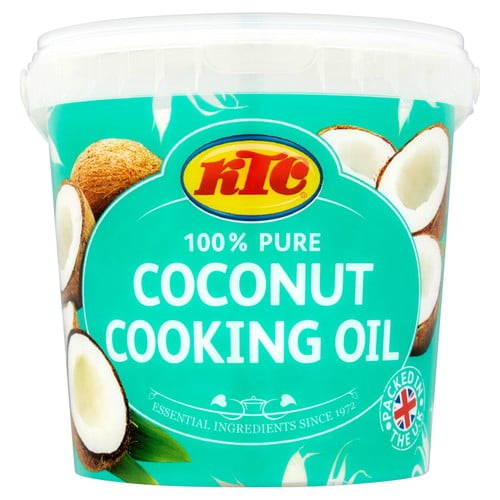 KTC Coconut Cooking Oil 1L, British Import (Pack of 2)