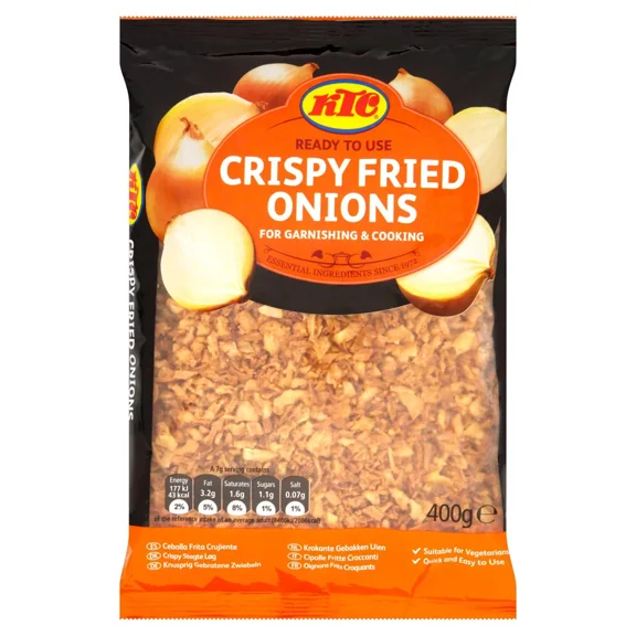KTC Crispy Fried Onions 400g - British Product for Cooking & Garnish