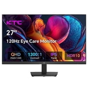 KTC 27 Inch QHD Computer Monitor 100Hz, Up to 120Hz, IPS Panel, 2K 1440P PC Gaming Monitor for Home Office, Adaptive-Sync Support, HDR10, Tilt Adjustable, H27D9