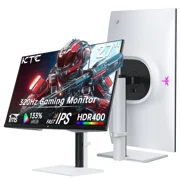 KTC Monitor 27-inch White Gaming Monitor WQHD 2560x1440 Fast IPS, 300Hz Supports 320Hz via Overclocking 1ms 144% sRGB High Brightness 450cd/ , Low Blue Light, Flicker-Free, 2 x HDMI, 1 x DP