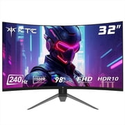 KTC 32 Inch 240Hz Curved Gaming Monitor 1500R 1080P 125% sRGB 1ms, FreeSync/G-Sync HDR10, HDMI/DP/USB Ports, VESA, Tilt