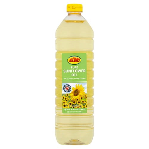 KTC Sunflower Oil 1L, British Import (Pack of 2)