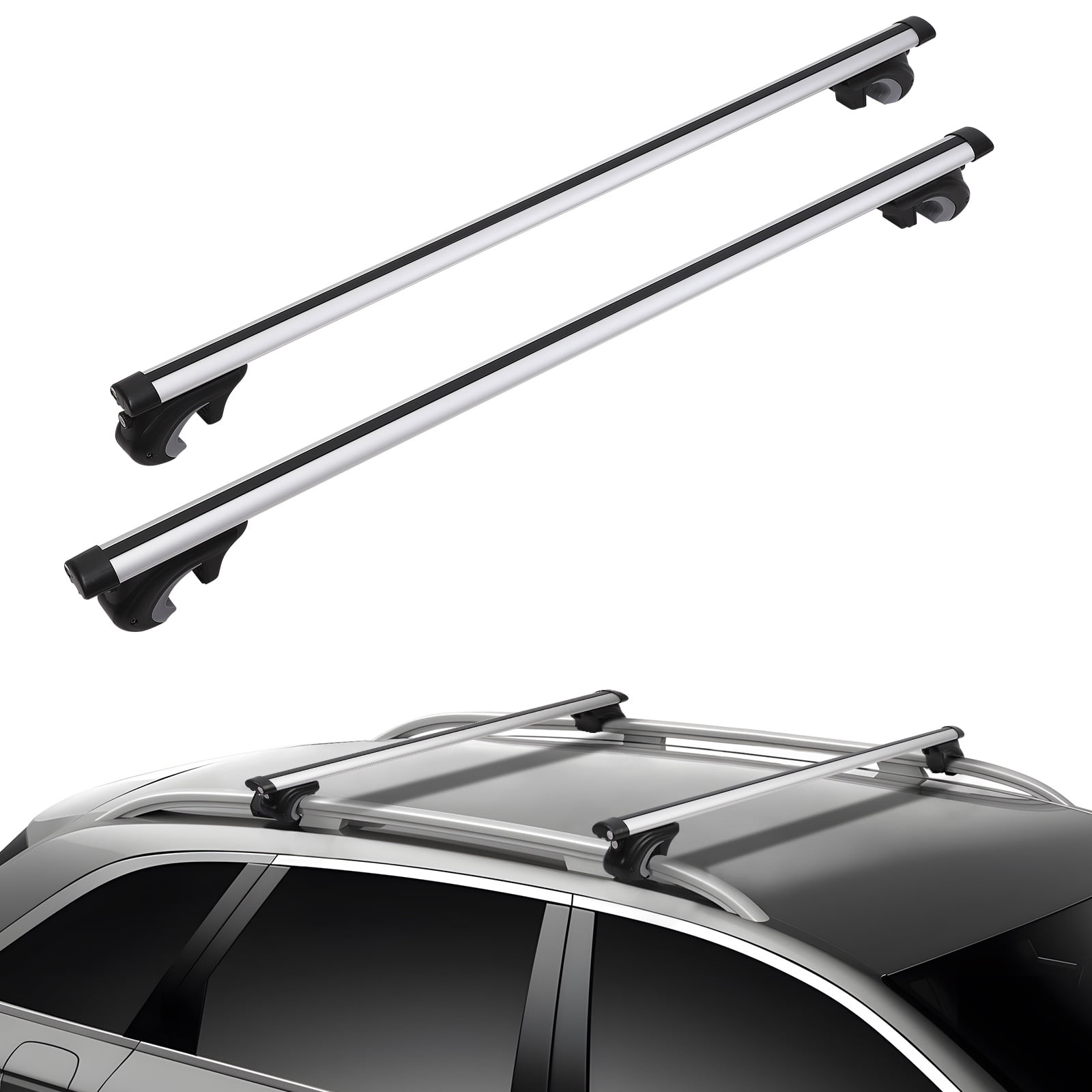 KTENME Car Roof Rack Cross Bars, Universal Fit Adjustable from 10