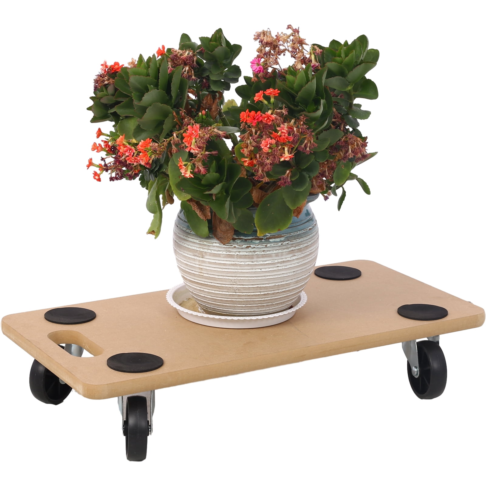 KTENME Furniture Moving Dolly Heavy Duty Wood Rolling Mover With Wheels For Fridge Securely Holds 500 Lbs (4pcs 22.8" X11.2" Platform)