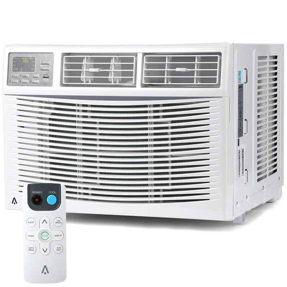 KTENME Smart Window Air Conditioner, 10000 BTU Air Conditioner Window Unit Remote/App Control and Dehumidify Function, Quiet Operation, Energy Savings, Cools 450 Sq.ft, 110-115V