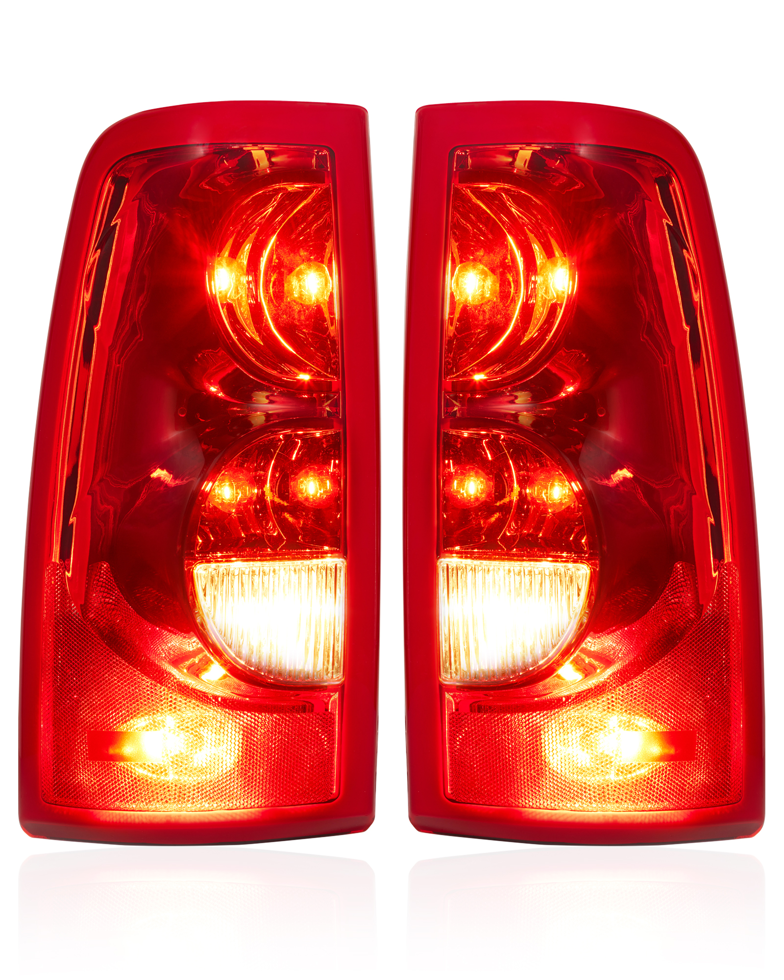 Auto-Lightingo LED Tail Light Pair For Chevy Silverado 1500/2500 (2003-2006) – Chrome Housing