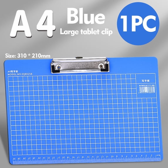 KTFgvq A4 Clipboard, Sturdy Document Folder, Writing Surface Board, Organize Papers Notes, for Office Classroom Stationery, Blue