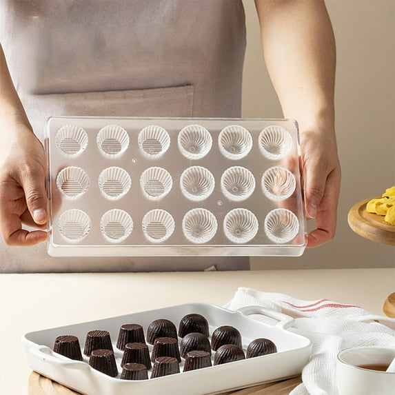 KTFgvq Acrylic Heart Mold, 3D Chocolate Candy Tool, Transparent Baking Supply for Dessert Decorating, Clear