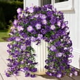 thumbnail image 1 of KTFgvq Artificial Hanging Vines Artificial Greenery Wall Decor Leafy Garland for Home Interior, Purple, 1 of 7