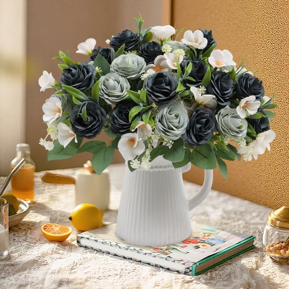 KTFgvq Artificial Rose Bouquet Realistic Floral Decor Artificial Artificial Flower Ornament for Wedding Party Home Tables Top Photography Props
