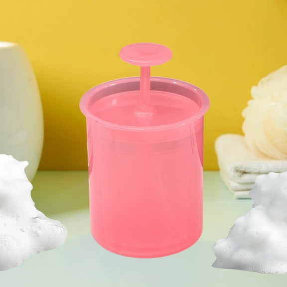 KTFgvq Cleanser Frother, Foam Maker, Portable Soap Lather Cup, Gentle Foam Dispenser for Daily Routine, Pink