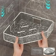 thumbnail image 1 of KTFgvq Clear Acrylic Corner Shelf Wall Mounted Bathroom Storage Rack for Shower Caddy Organization, Gray, 1 of 8
