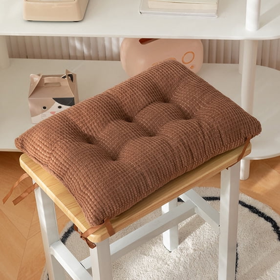 KTFgvq Corn Velvet Seat Cushion, Thickened Rectangular Pad, Soft Comfort, Insulation Layer, for Office and Classroom Use, Multicolor