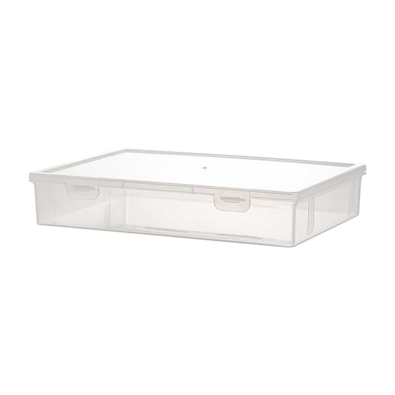 KTFgvq Desktop File Organizer Box, Clear Plastic Storage, Document Holder, Paper Sorter, for Office Home Study Desk, Clear