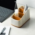 thumbnail image 1 of KTFgvq Desktop Organizer Box Compartmentalized Stationery Storage Card Holder Container for Desk Office Supplies, Yellow, 1 of 8