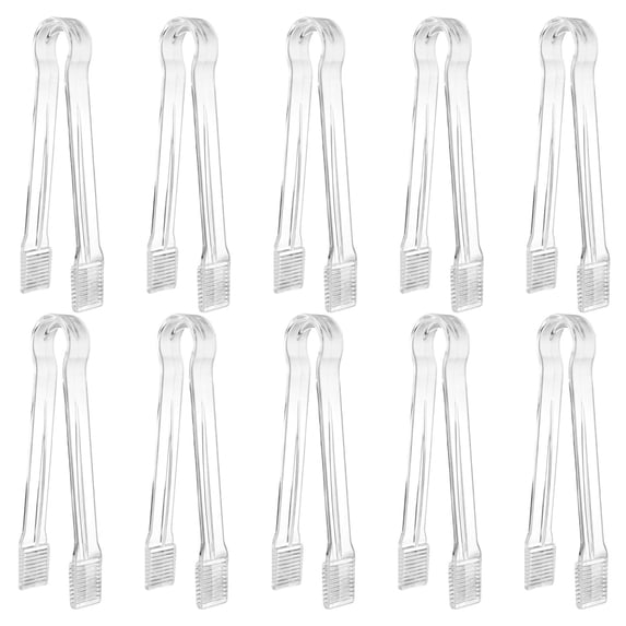 KTFgvq Disposable Plastic Tongs Transparent Serving Utensils Kitchen Tools for Parties Events, Multicolor