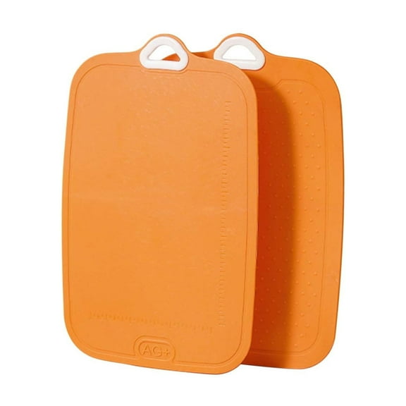 KTFgvq Double Sided Cutting Board, Reversible Kitchen Board, Non-Slip Chopping Mat, Food Prep Surface for Meal Preparation, Orange