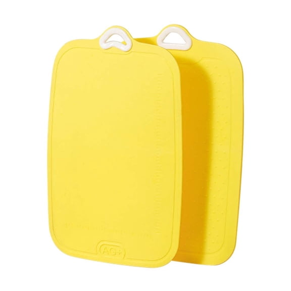 KTFgvq Double Sided Cutting Board, Reversible Kitchen Board, Non-Slip Chopping Mat, Food Prep Surface for Meal Preparation, Yellow