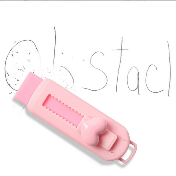 KTFgvq Eraser Extendable Sliding Design with Plastic Cover for Office Classroom Drafting Art, Pink