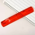 thumbnail image 1 of KTFgvq Flexible Ruler, Translucent Drawing Tool, Bendable Plastic, Straight Edge for Crafting Projects, Red, 1 of 9