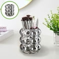 thumbnail image 1 of KTFgvq Glass Pencil Holder, Decorative Brush Bucket, Cute Desktop Organizer for Tools and Stationery, Gray, 1 of 9